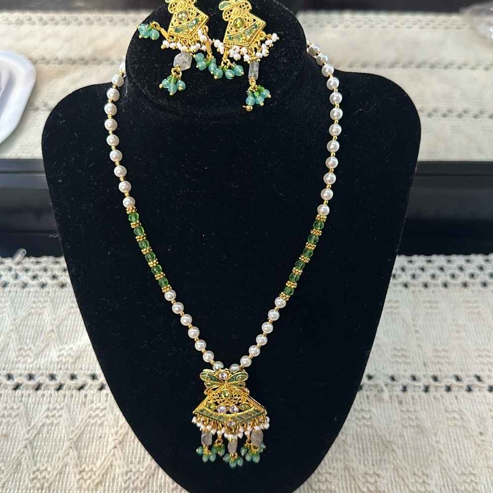 Necklace with earring